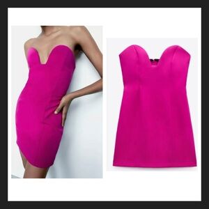 Zara Sweetheart Neckline Mini Dress Strapless